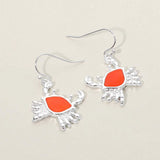 Sea Glass Crab Charm Drop Dangle Earrings - Madeline Love - Flyclothing LLC