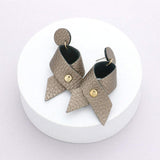 Faux Leather Ribbon Dangle Earrings - Madeline Love - Flyclothing LLC