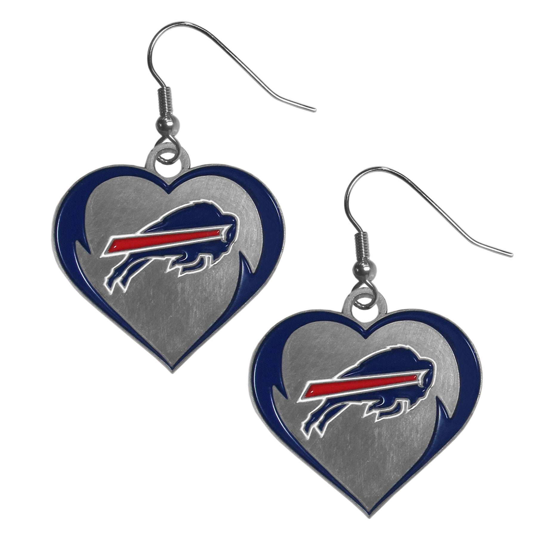 Buffalo Bills Heart Dangle Earrings - Buffalo Bills - Flyclothing LLC