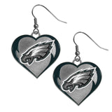 Philadelphia Eagles Heart Dangle Earrings - Philadelphia Eagles - Flyclothing LLC