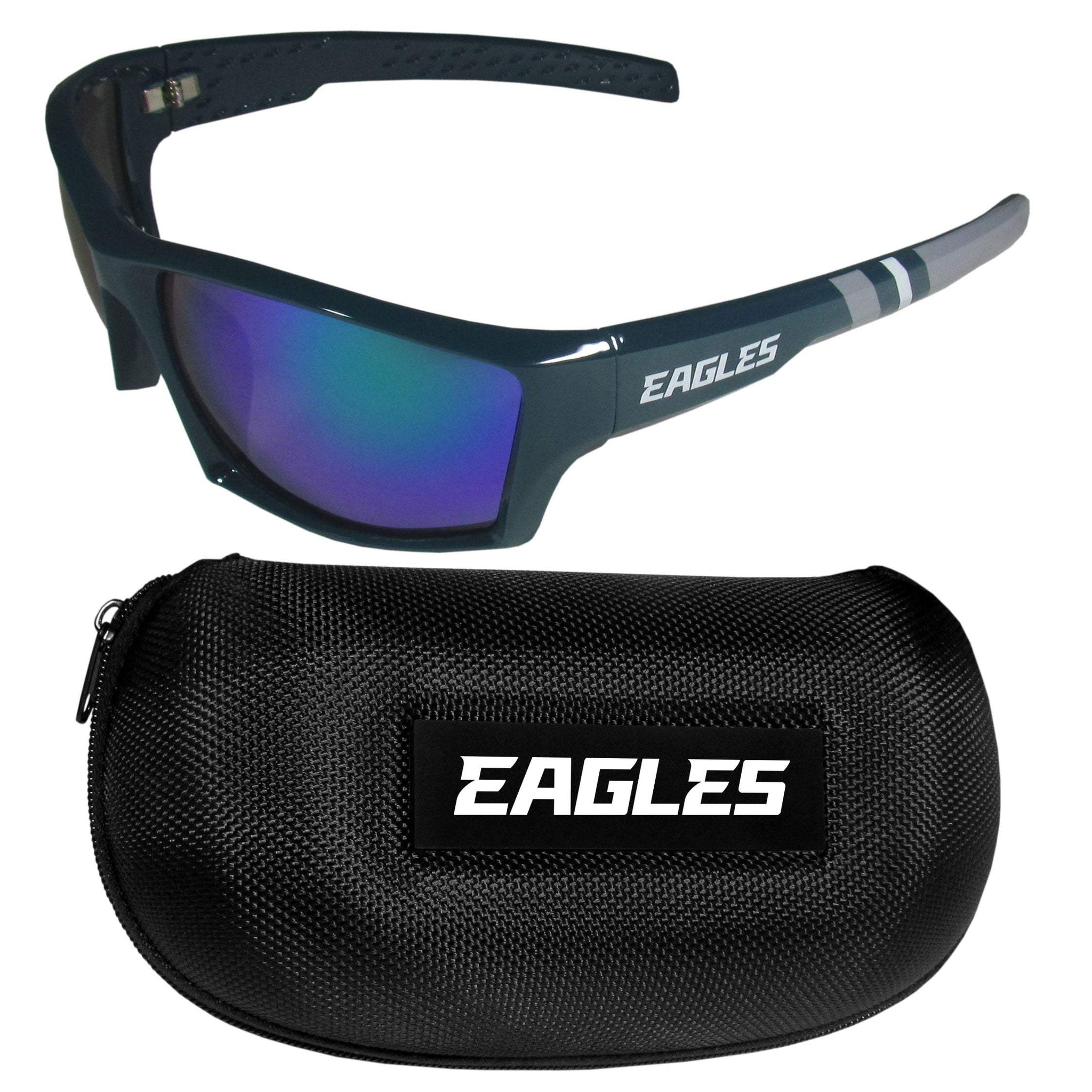 Philadelphia Eagles Edge Wrap Sunglass and Case Set - Philadelphia Eagles - Flyclothing LLC