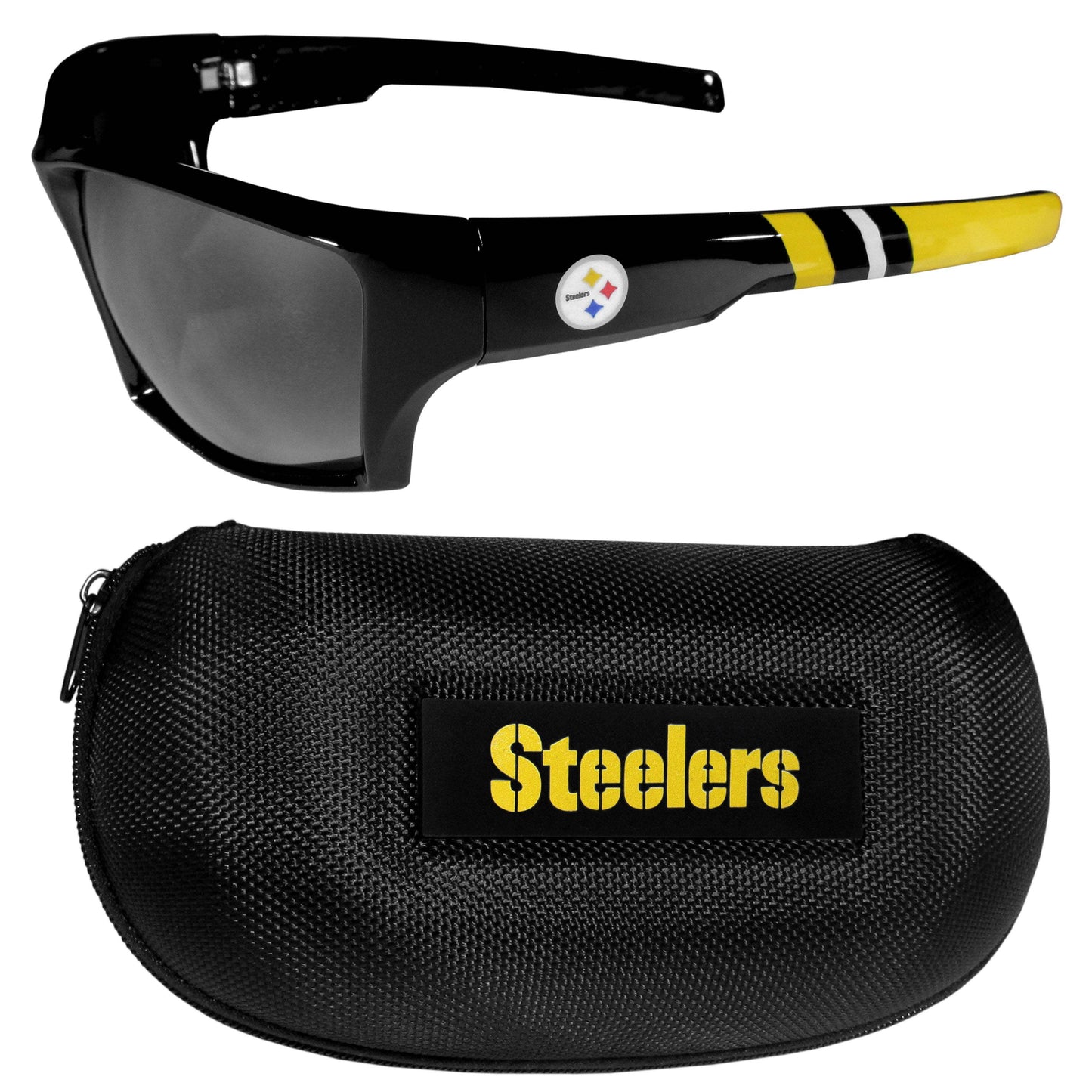 Pittsburgh Steelers Edge Wrap Sunglass and Case Set - Pittsburgh Steelers - Flyclothing LLC