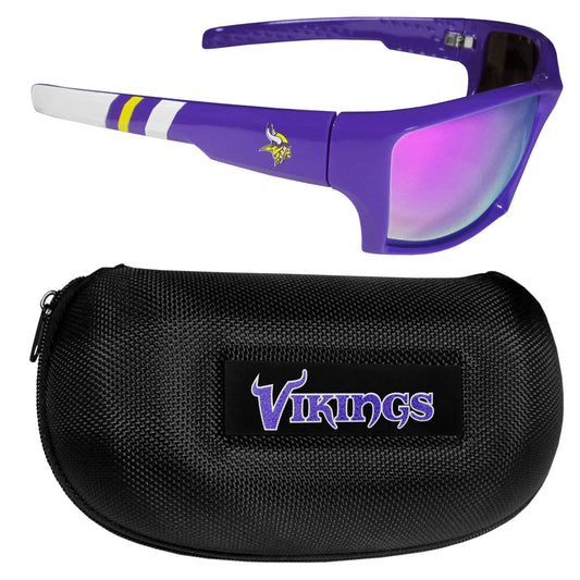 Minnesota Vikings Edge Wrap Sunglass and Case Set - Minnesota Vikings - Flyclothing LLC