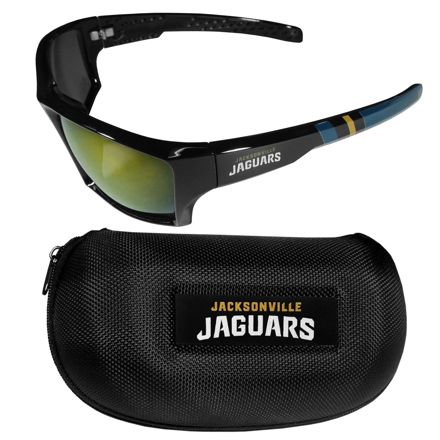 Jacksonville Jaguars Edge Wrap Sunglass and Case Set - Jacksonville Jaguars - Flyclothing LLC