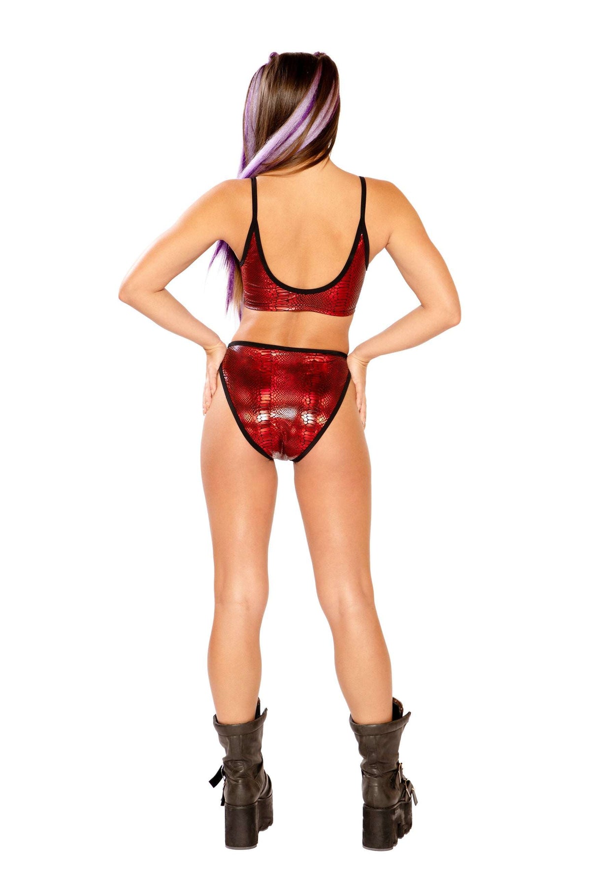 J. Valentine Metallic High-Waist Bottom FF264 - J. Valentine - Flyclothing LLC