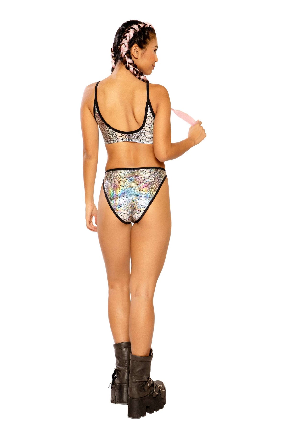 J. Valentine Metallic High-Waist Bottom FF264 - J. Valentine - Flyclothing LLC