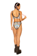 J. Valentine Metallic High-Waist Bottom FF264 - J. Valentine - Flyclothing LLC