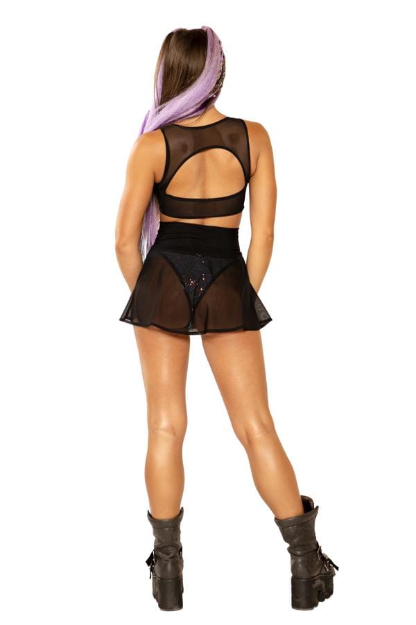 J-Valentine FF336 - Mesh Skater Skirt - J. Valentine