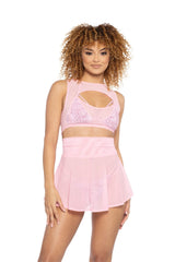 J-Valentine FF336 - Mesh Skater Skirt - J. Valentine