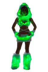 J-Valentine FF428 - Faux Fur Light-Up Gloves - J. Valentine