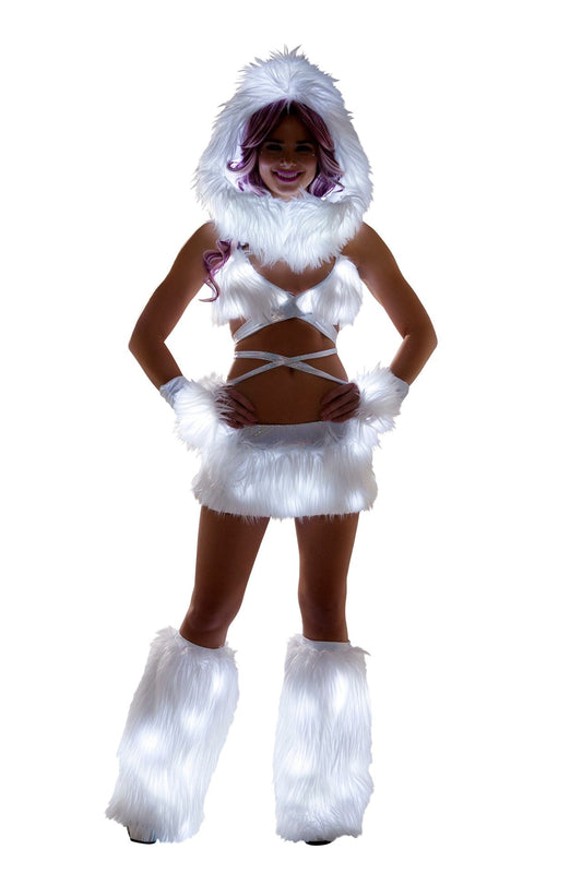 J-Valentine FF430 - Faux fur Light-Up Infinity Hood - J. Valentine