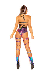 J. Valentine Metallic Wrap Short FF483 - J. Valentine - Flyclothing LLC