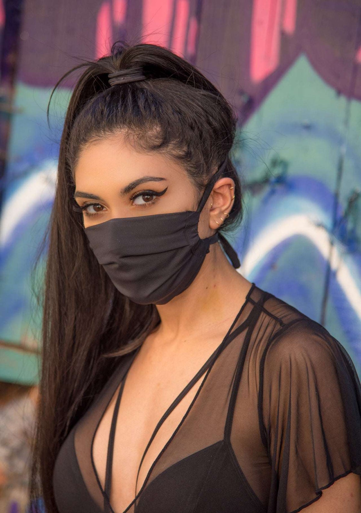 J. Valentine Heavy Performance Stretch Pleated Mask FF551 - J. Valentine - Flyclothing LLC