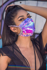 J. Valentine Heavy Brazilian Spandex Pleated Mask FF552 - J. Valentine - Flyclothing LLC