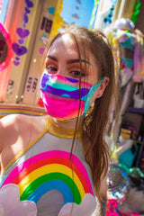 J. Valentine Heavy Brazilian Spandex Pleated Mask FF552 - J. Valentine - Flyclothing LLC