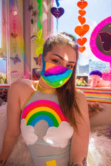 J. Valentine Heavy Brazilian Spandex Pleated Mask FF552 - J. Valentine - Flyclothing LLC