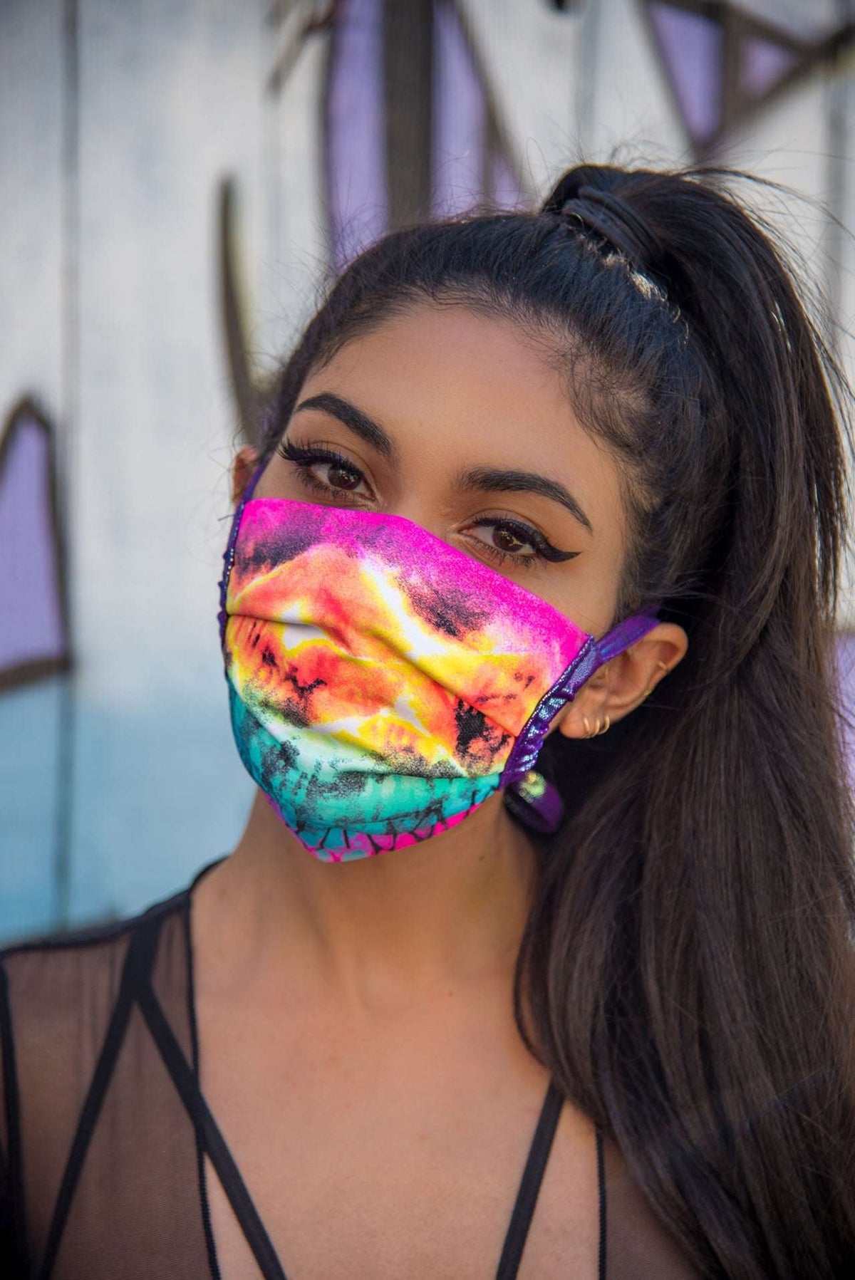 J. Valentine Heavy Brazilian Spandex Pleated Mask FF552 - J. Valentine - Flyclothing LLC