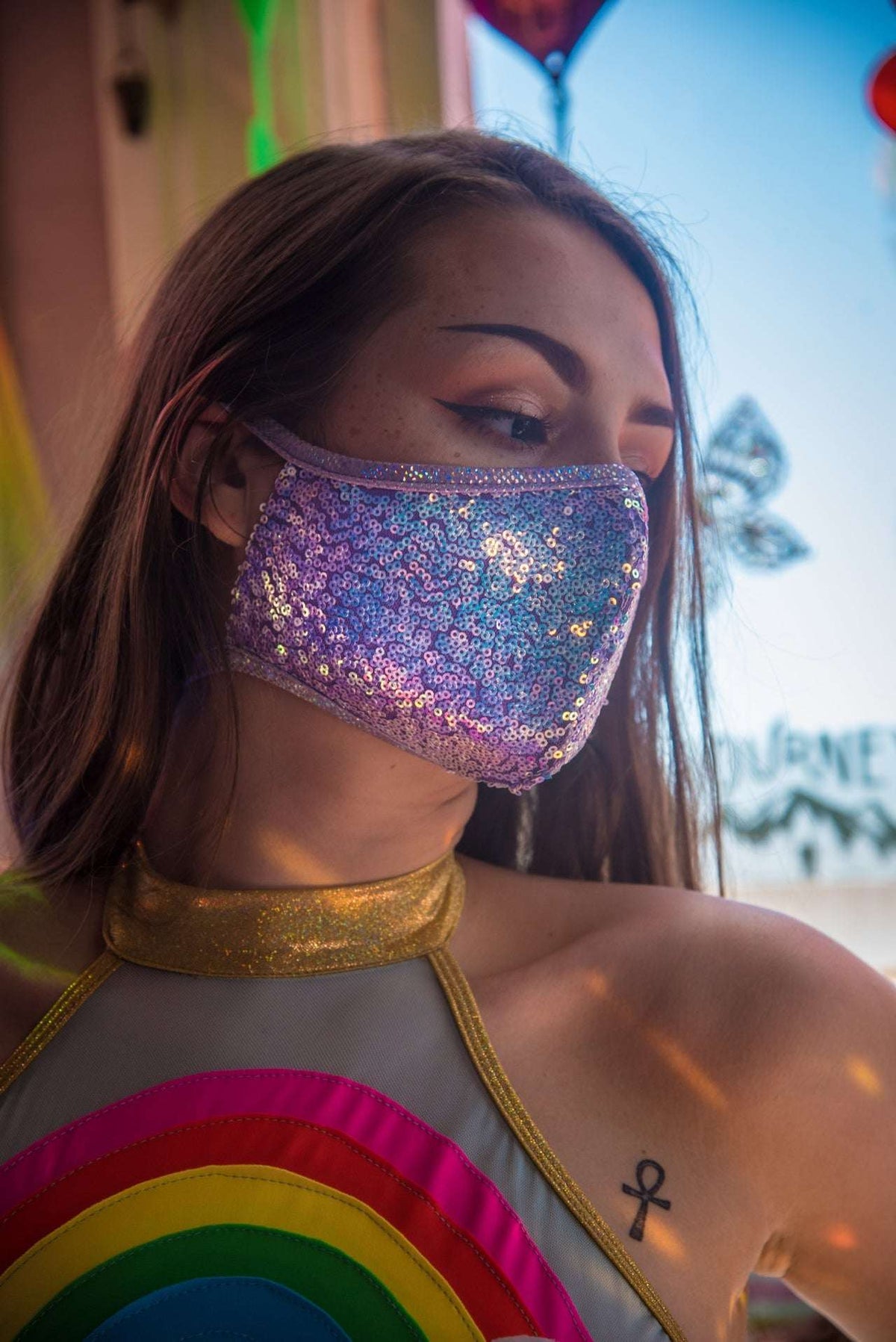 J. Valentine Sequin Tailored Mask FF556 - J. Valentine - Flyclothing LLC
