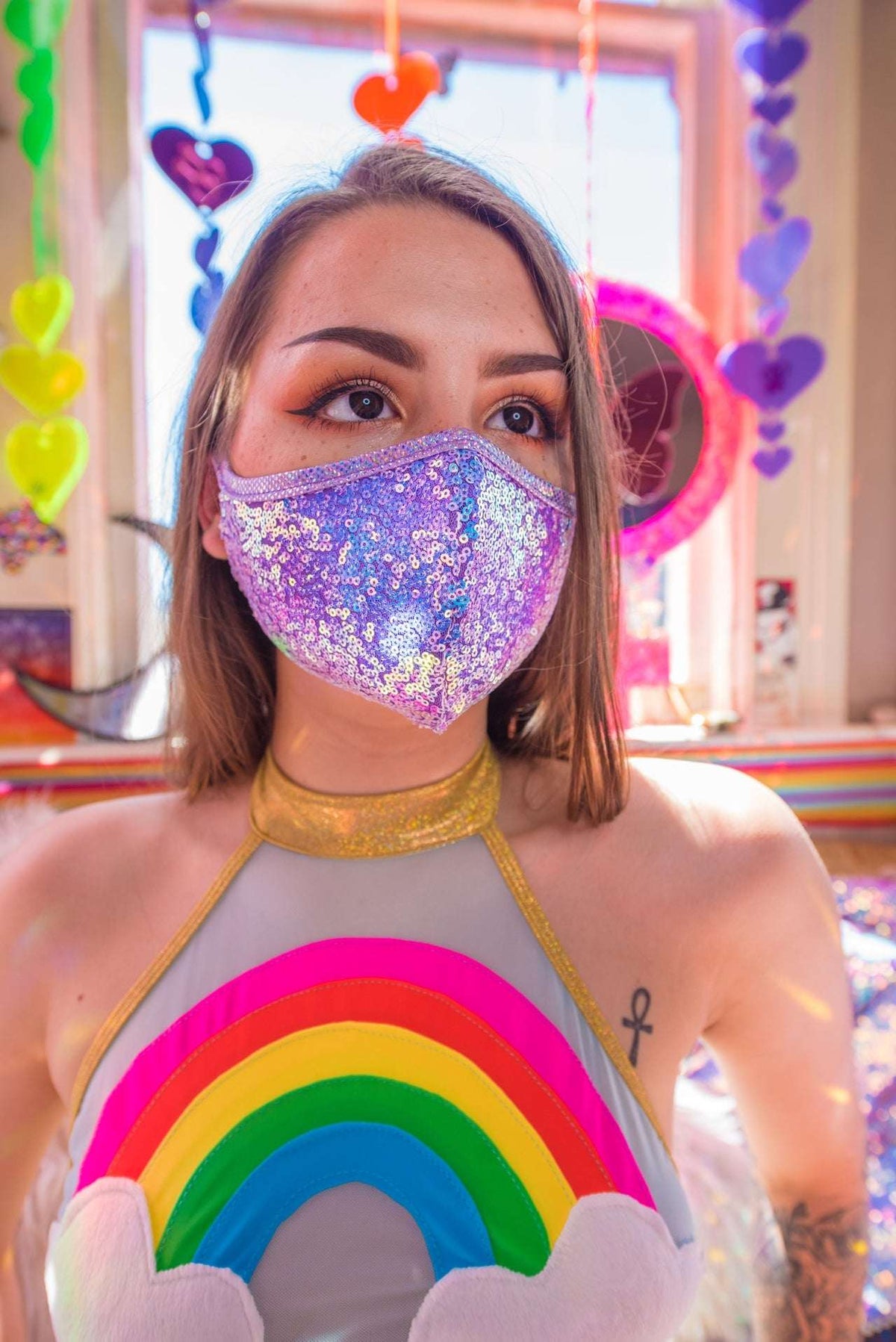 J. Valentine Sequin Tailored Mask FF556 - J. Valentine - Flyclothing LLC