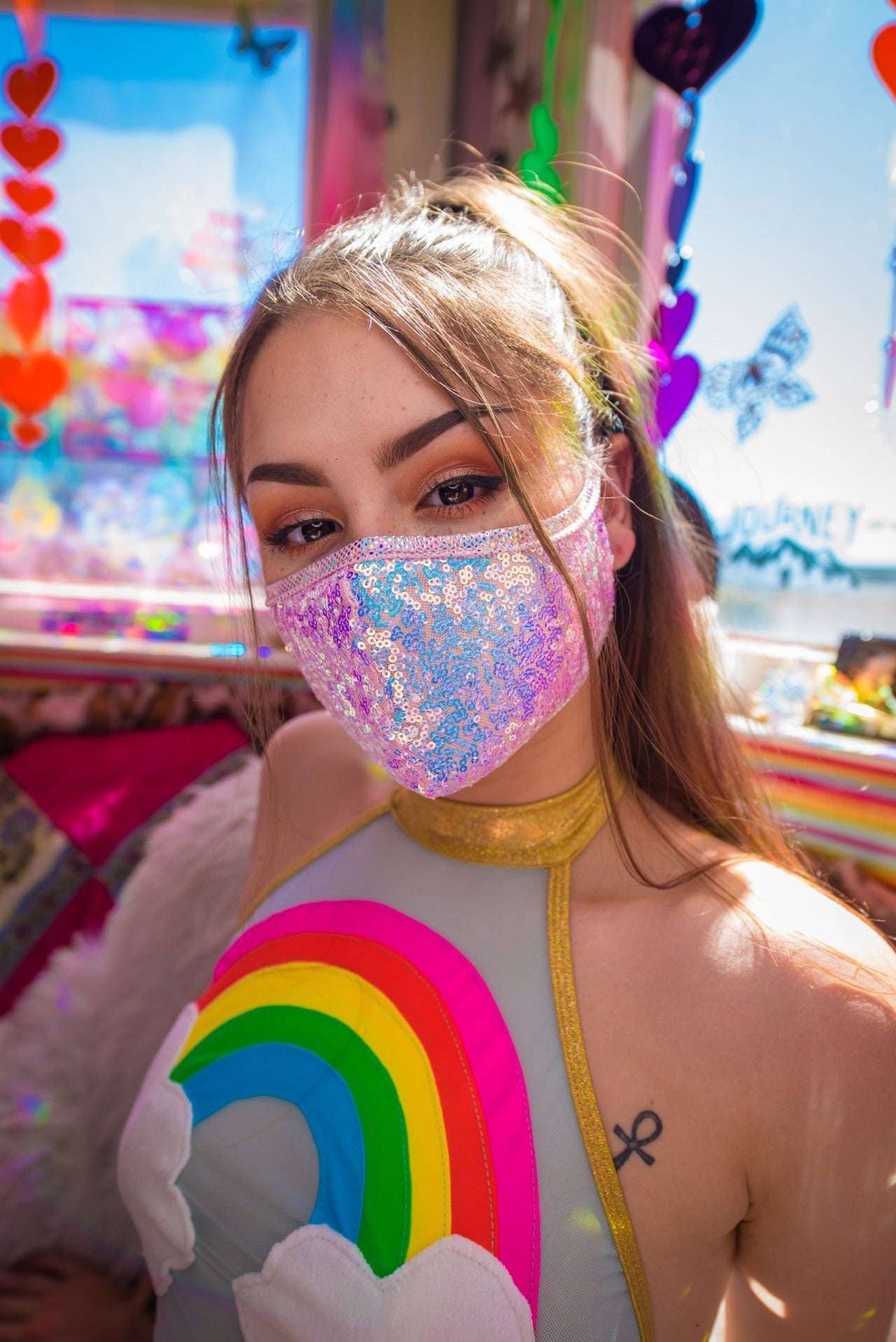 J. Valentine Sequin Tailored Mask FF556 - J. Valentine - Flyclothing LLC