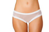 J. Valentine Sheer Mesh Short with Band Trim FF841 - J. Valentine - Flyclothing LLC