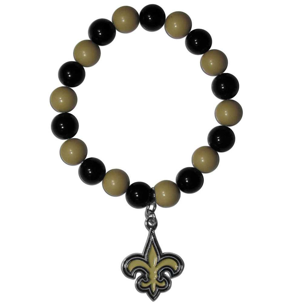 New Orleans Saints Fan Bead Bracelet - New Orleans Saints - Flyclothing LLC