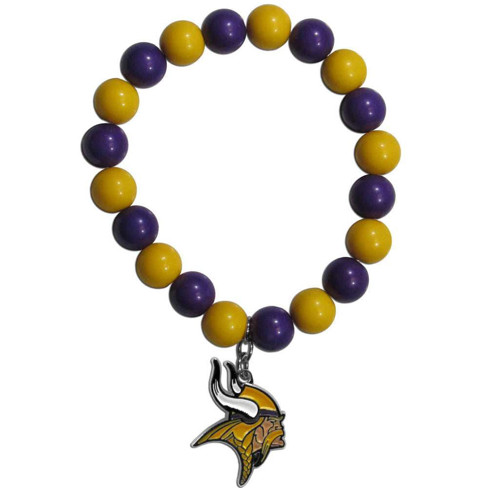 Minnesota Vikings Fan Bead Bracelet - Minnesota Vikings - Flyclothing LLC