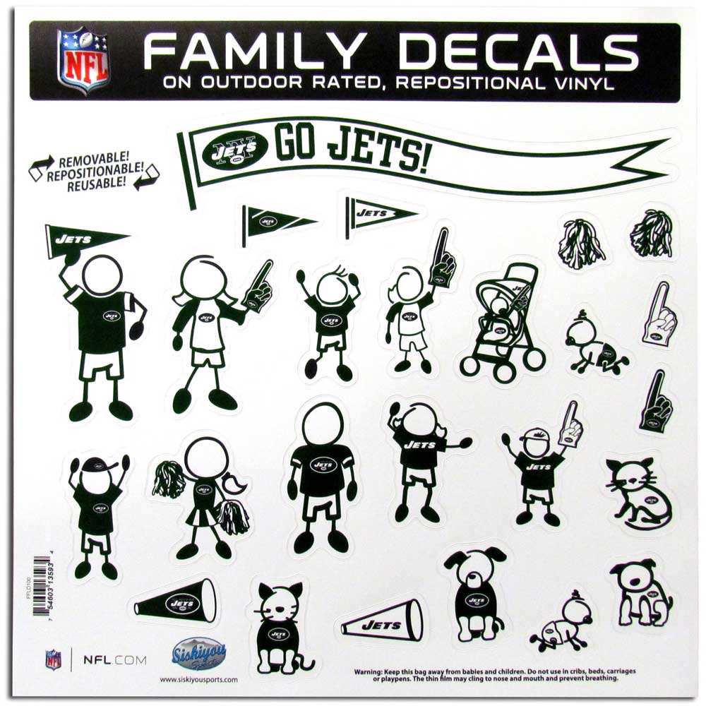 New York Jets Family Decal Set Large - New York Jets - Flyclothing LLC