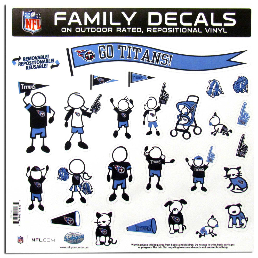 Tennessee Titans Family Decal Set Large - Tennessee Titans - Flyclothing LLC