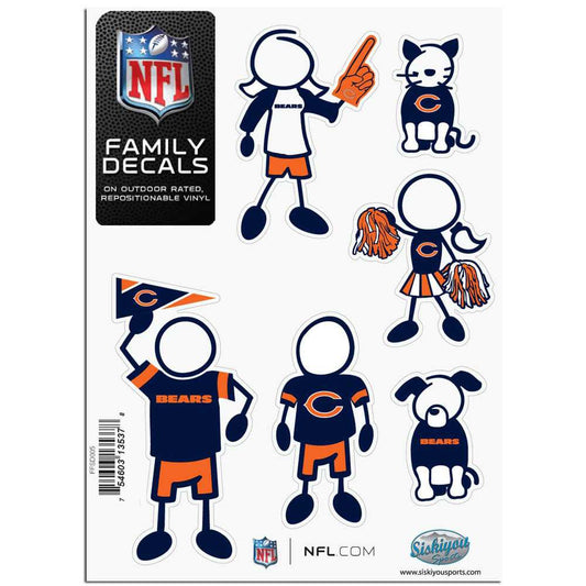 Chicago Bears Family Decal Set Small - Chicago Bears - Flyclothing LLC