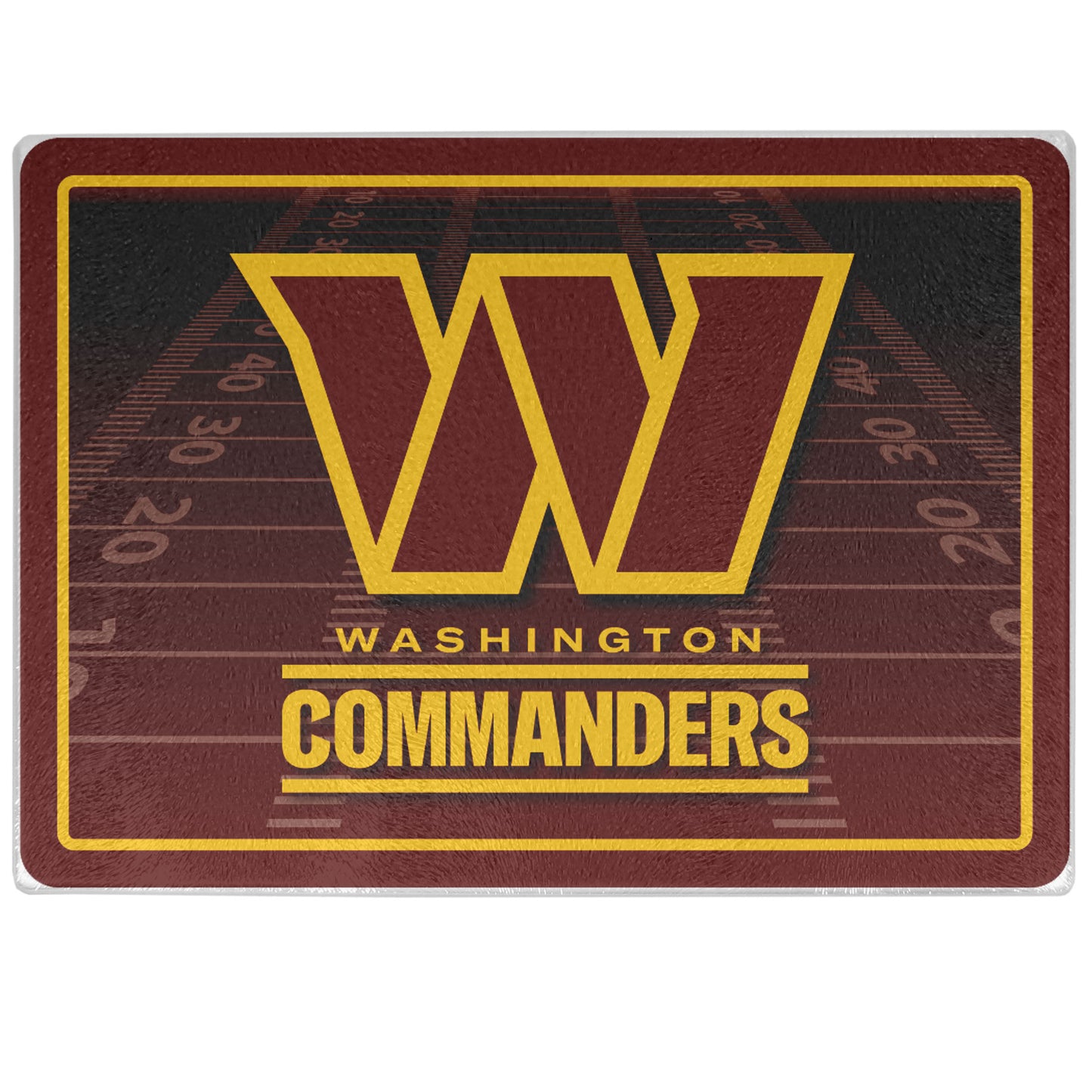Washington Commanders Glass Cutting Board