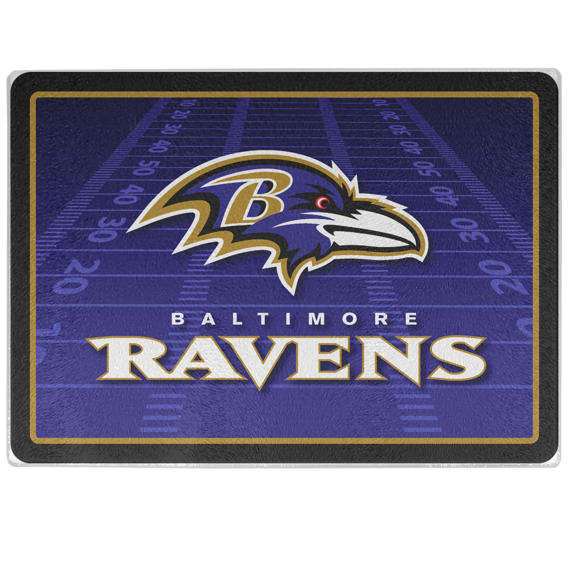 Baltimore Ravens Glass Cutting Board