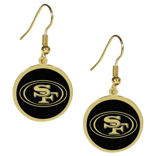 San Francisco 49ers Gold Tone Earrings - San Francisco 49ers - Flyclothing LLC