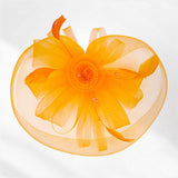 Pearl Feather Mesh Flower Fascinator Headband - Madeline Love - Flyclothing LLC