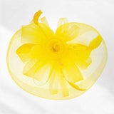 Pearl Feather Mesh Flower Fascinator Headband - Madeline Love - Flyclothing LLC