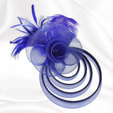 Feather Mesh Flower Fascinator Headband - Madeline Love - Flyclothing LLC
