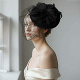 Elegant Floral Veil Fascinator Headband - Madeline Love - Flyclothing LLC