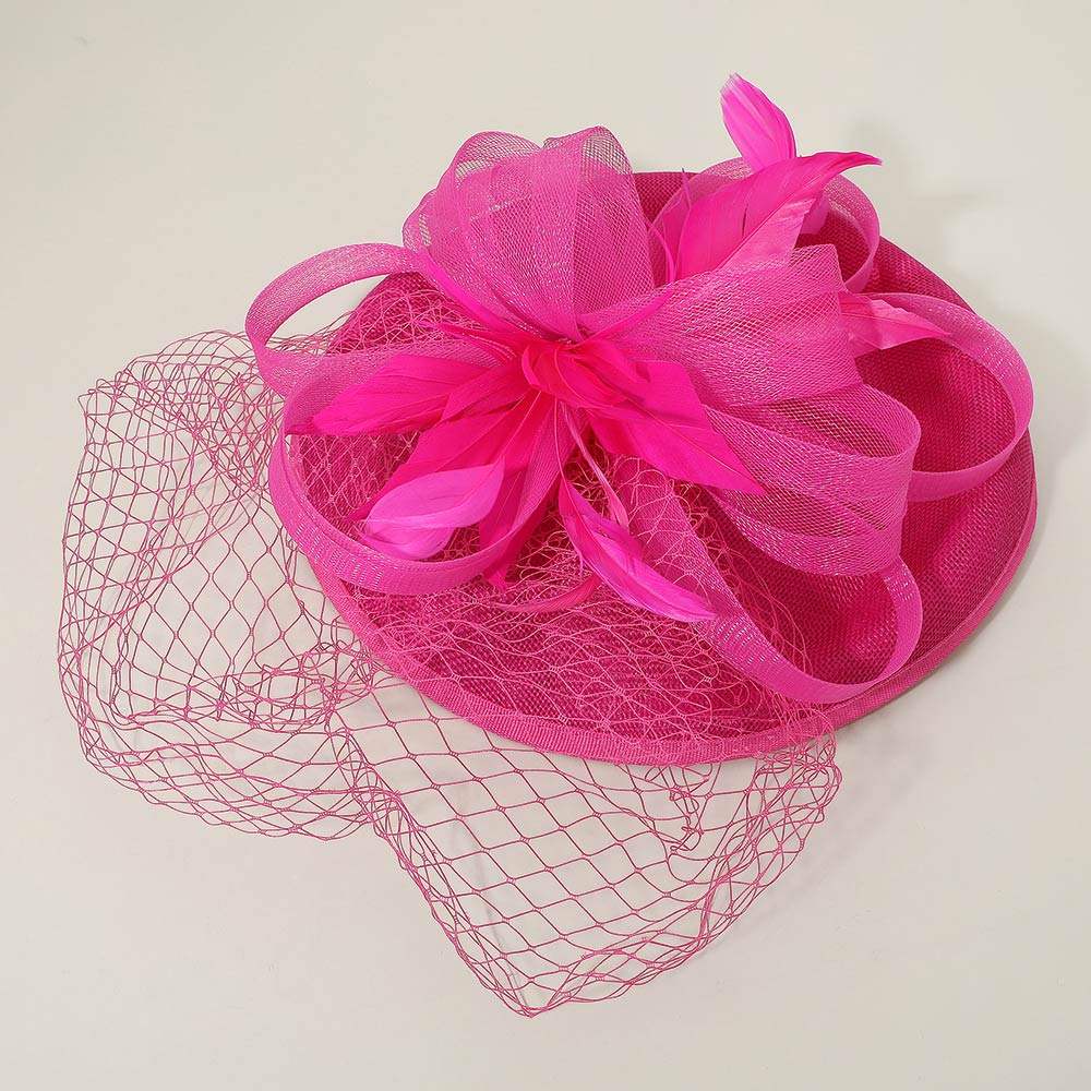 Elegant Floral Veil Fascinator Headband - Madeline Love - Flyclothing LLC