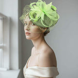 Elegant Floral Veil Fascinator Headband - Madeline Love - Flyclothing LLC
