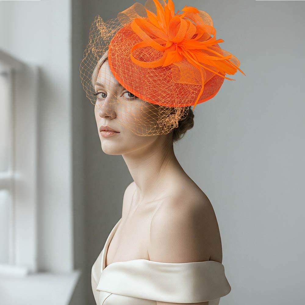 Elegant Floral Veil Fascinator Headband - Madeline Love - Flyclothing LLC