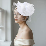 Elegant Floral Veil Fascinator Headband - Madeline Love - Flyclothing LLC