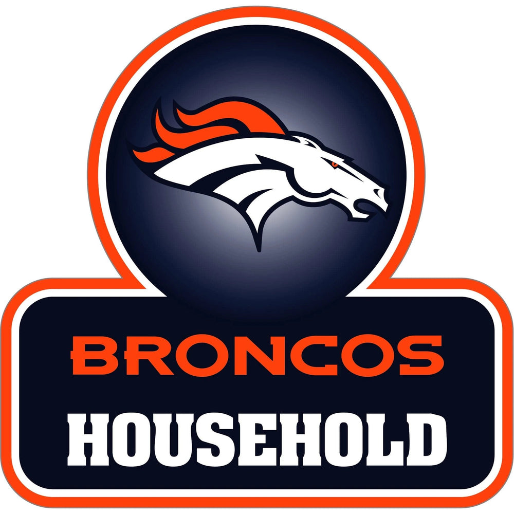 Denver Broncos Household Auto Decal - Denver Broncos