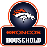 Denver Broncos Household Auto Decal - Denver Broncos