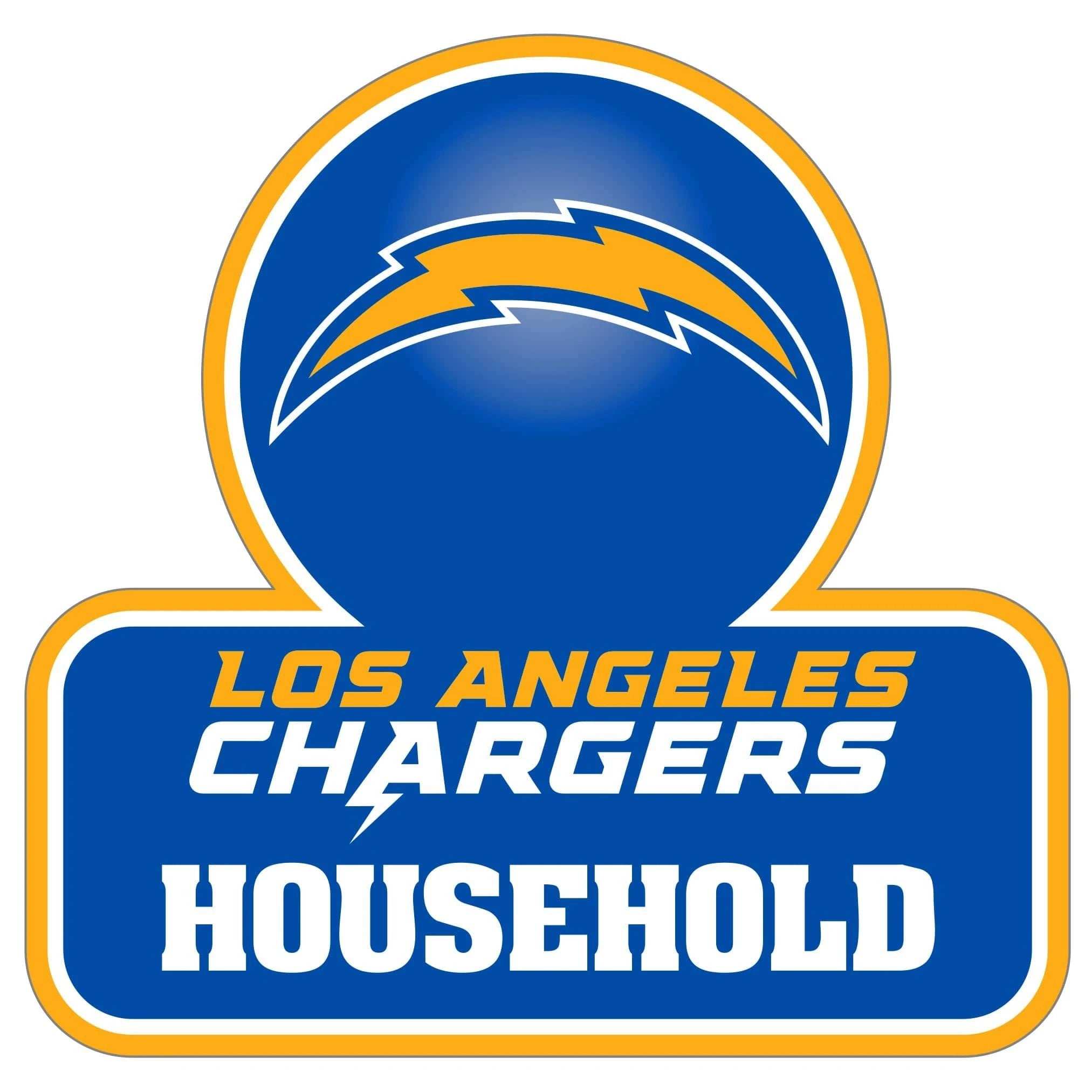 Los Angeles Chargers Household Auto Decal - Los Angeles Chargers - Flyclothing LLC