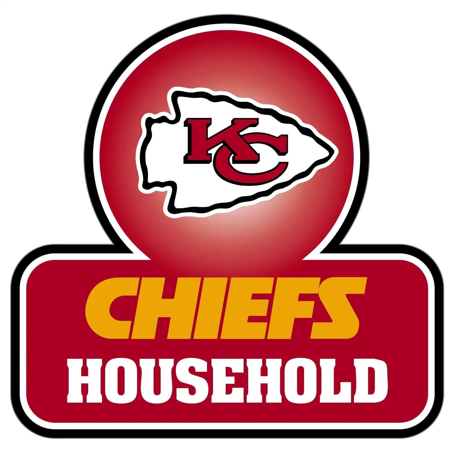 Kansas City Chiefs Household Auto Decal - Kansas City Chiefs - Flyclothing LLC