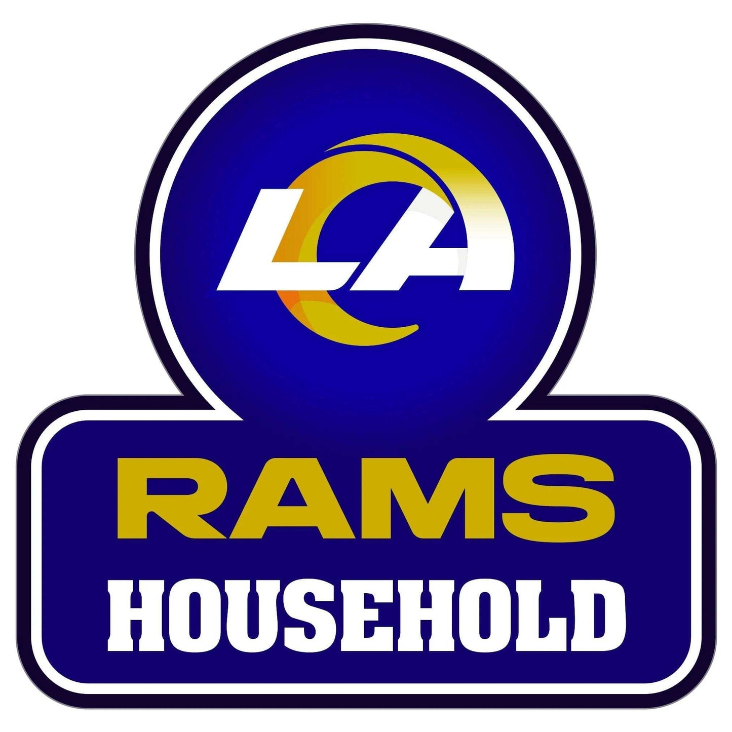 Los Angeles Rams Household Auto Decal - Los Angeles Rams - Flyclothing LLC