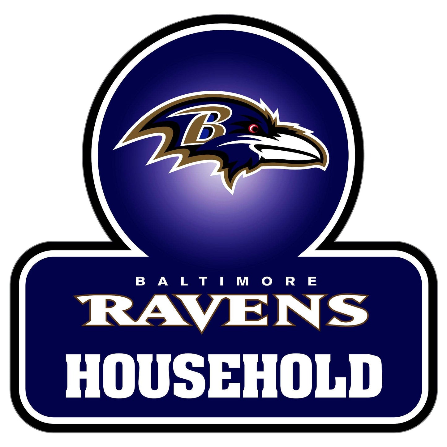 Baltimore Ravens Household Auto Decal - Baltimore Ravens - Flyclothing LLC