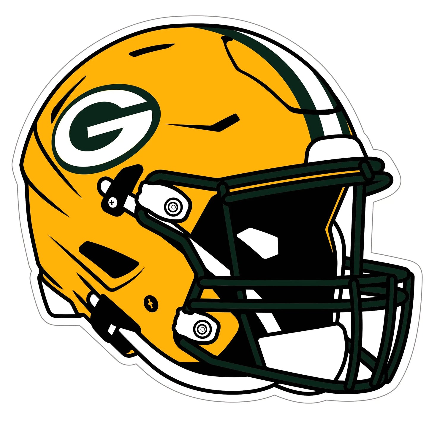 Green Bay Packers Helmet Auto Decal - Green Bay Packers - Flyclothing LLC