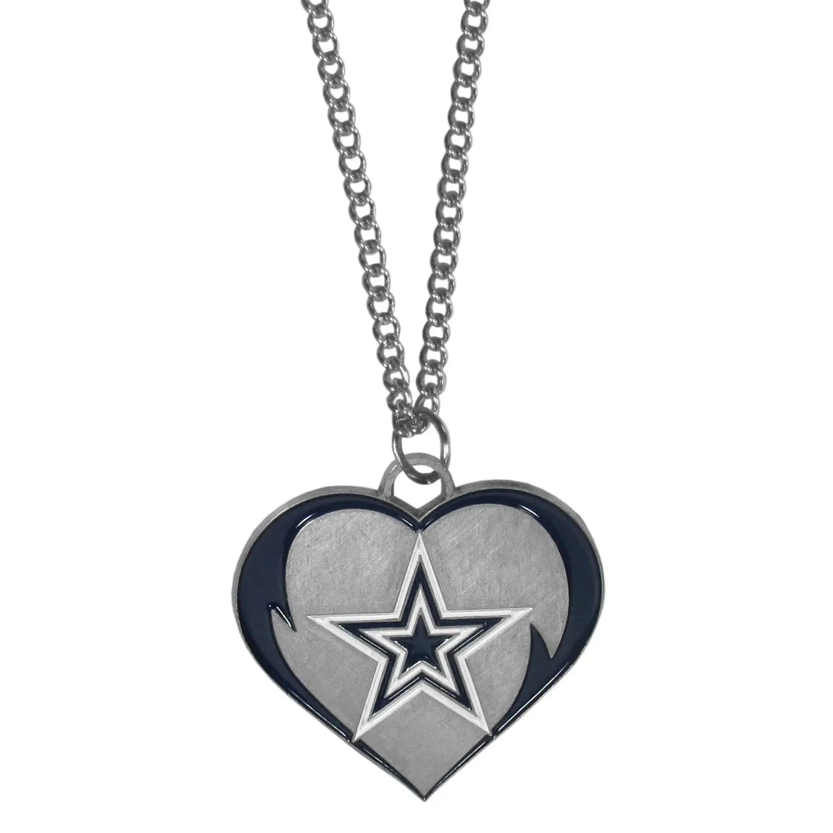 Dallas Cowboys Heart Necklace - Dallas Cowboys - Flyclothing LLC