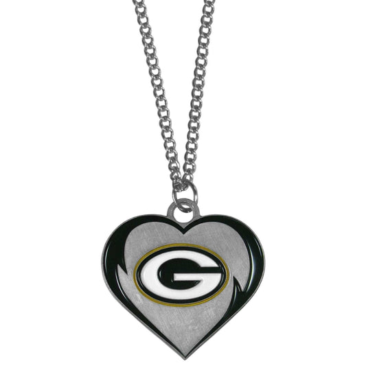 Green Bay Packers Heart Necklace - Green Bay Packers - Flyclothing LLC